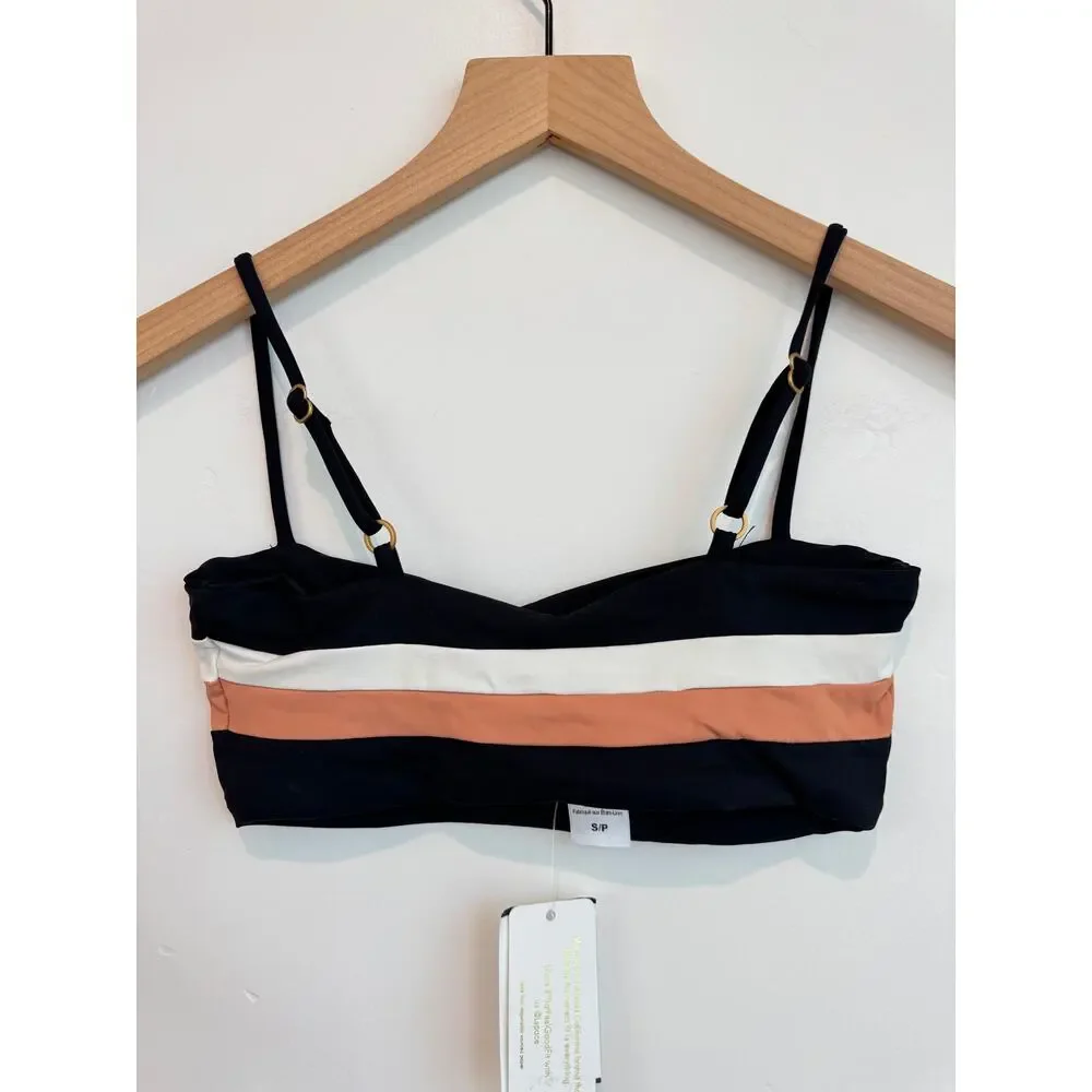 Anthropologie x L*Space Rebel Color Block Bikini Top NWT Size Small